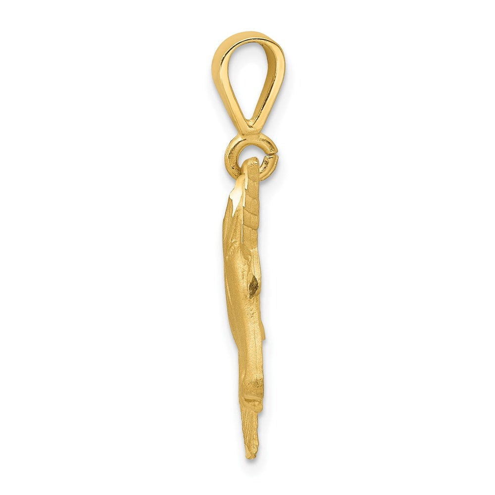 14K Gelbgold Einhornkopf-Charm
