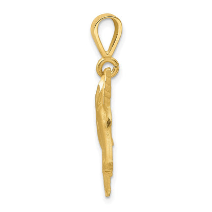14K Gelbgold Einhornkopf-Charm