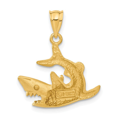14K Gelbgold Hai-Anhänger