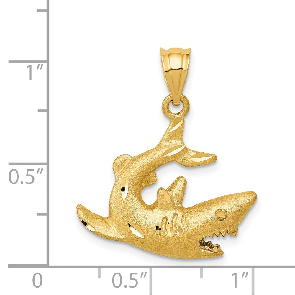 14K Gelbgold Hai-Anhänger