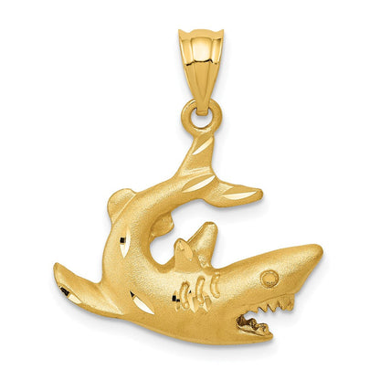 14K Gelbgold Hai-Anhänger