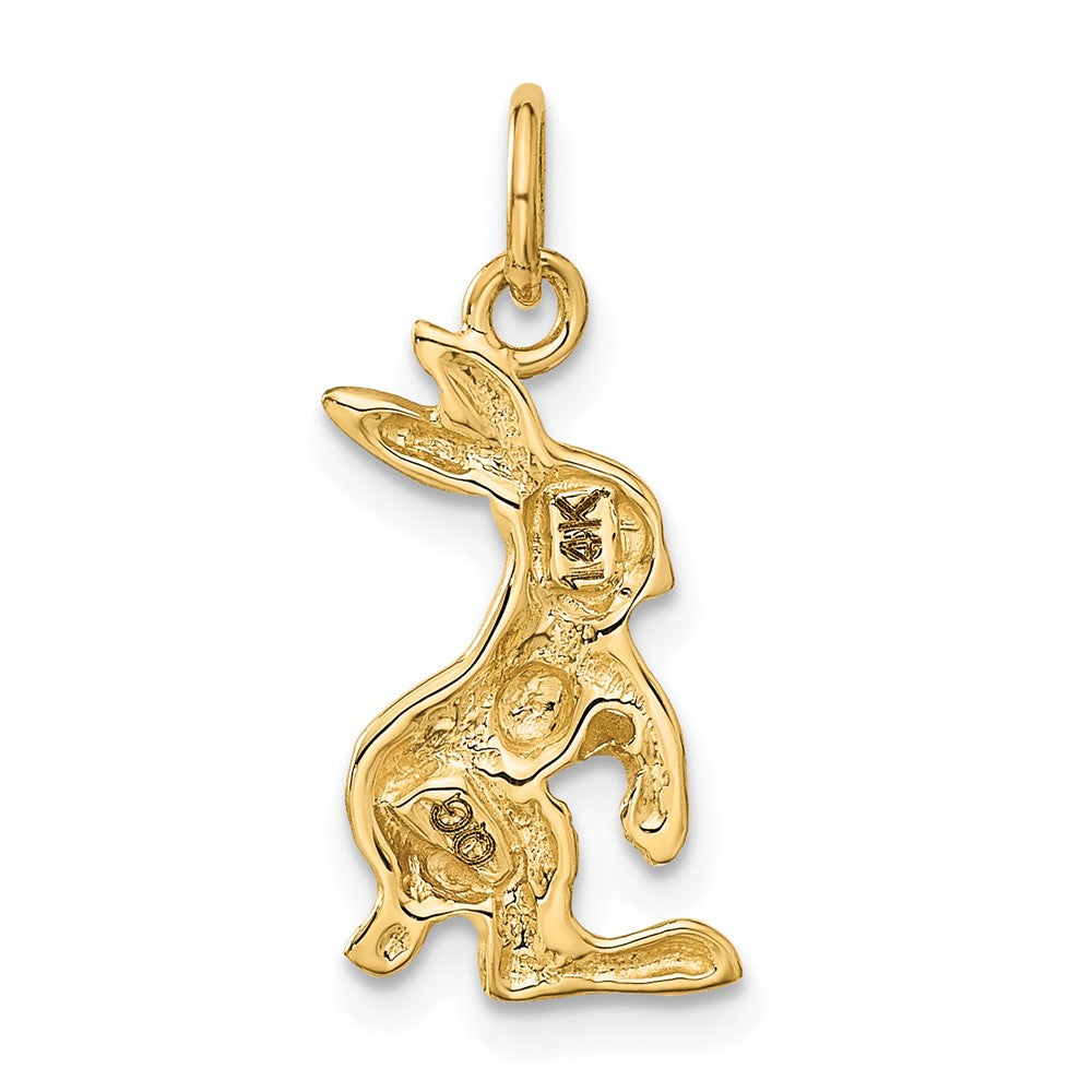 14K Gelbgold Hasen-Charm