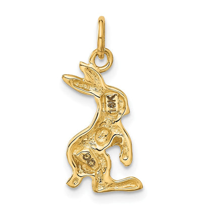 14K Gelbgold Hasen-Charm
