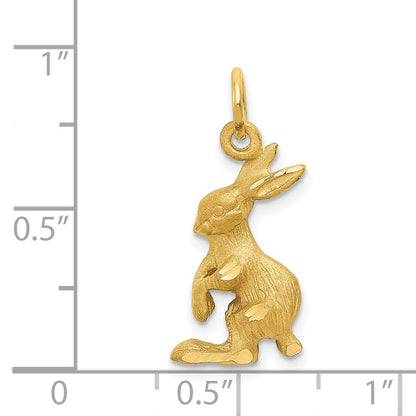 14K Gelbgold Hasen-Charm