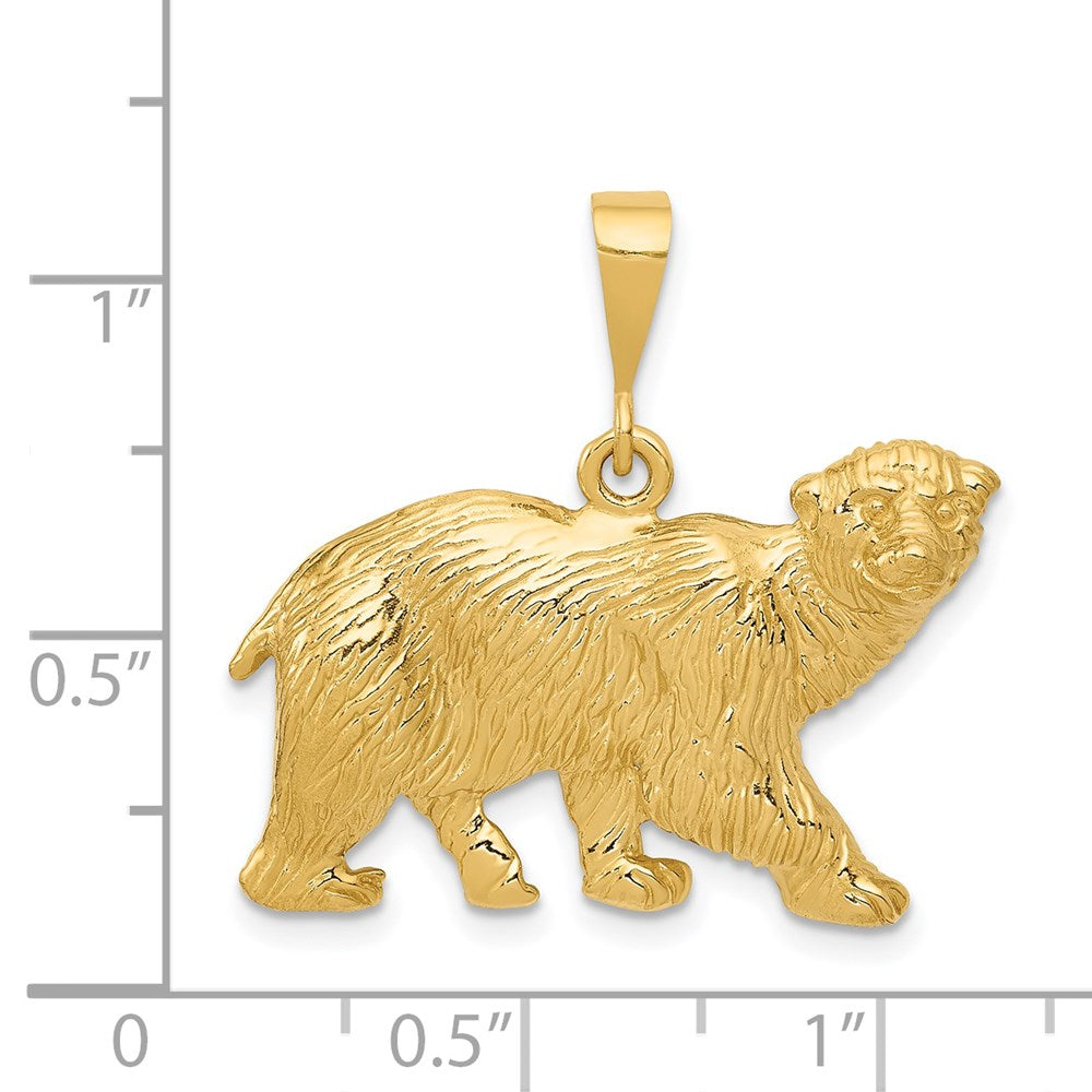 14K Gelbgold Eisbär-Charm