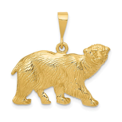 14K Gelbgold Eisbär-Charm