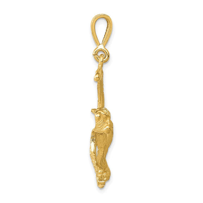 14K Gelbgold Affe-Charm