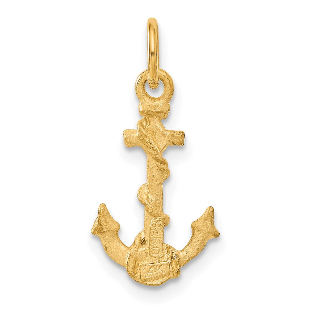 14K Gelbgold Anker Charm