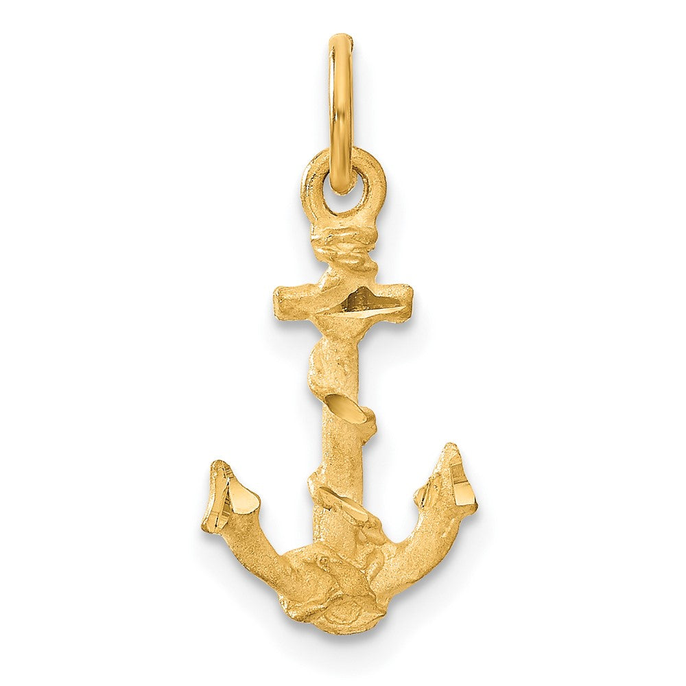 14K Gelbgold Anker Charm