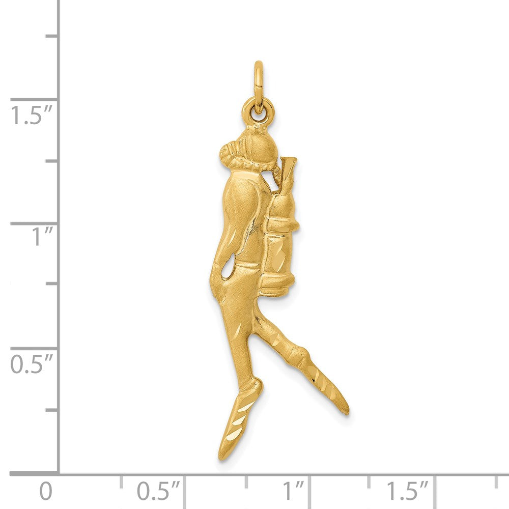 14K Gelbgold Taucher-Charm