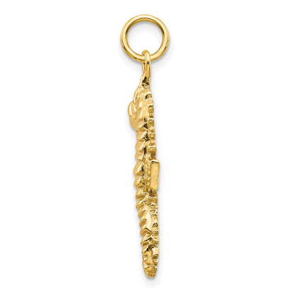 14K Gelbgold Seepferdchen-Charm