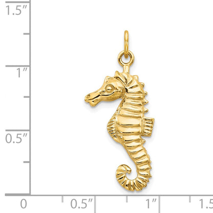 14K Gelbgold Seepferdchen-Charm