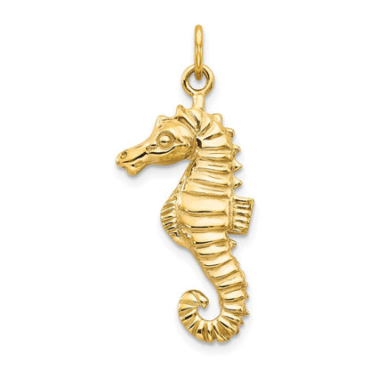 14K Gelbgold Seepferdchen-Charm