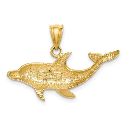 14K Gelbgold Delfin-Anhänger