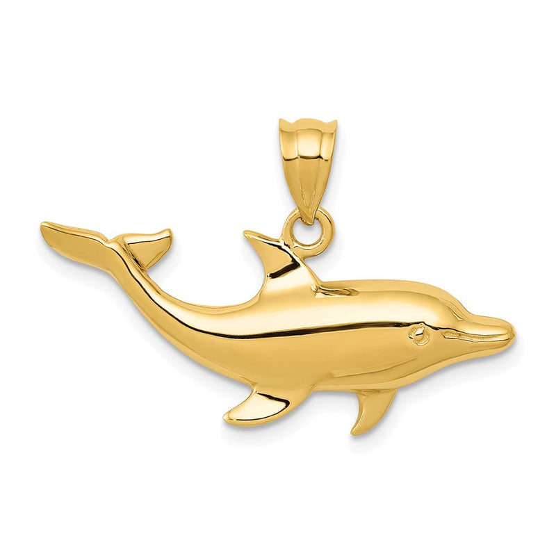 14K Gelbgold Delfin-Anhänger