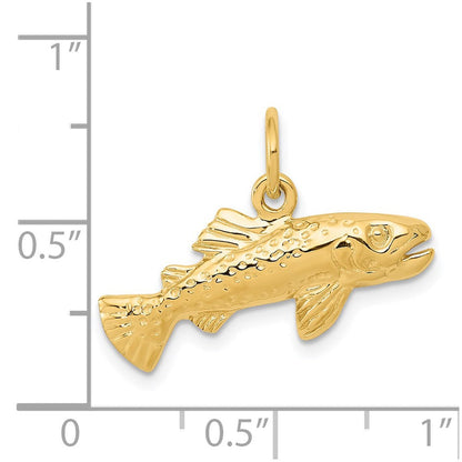 14K Gelbgold Fisch-Charm