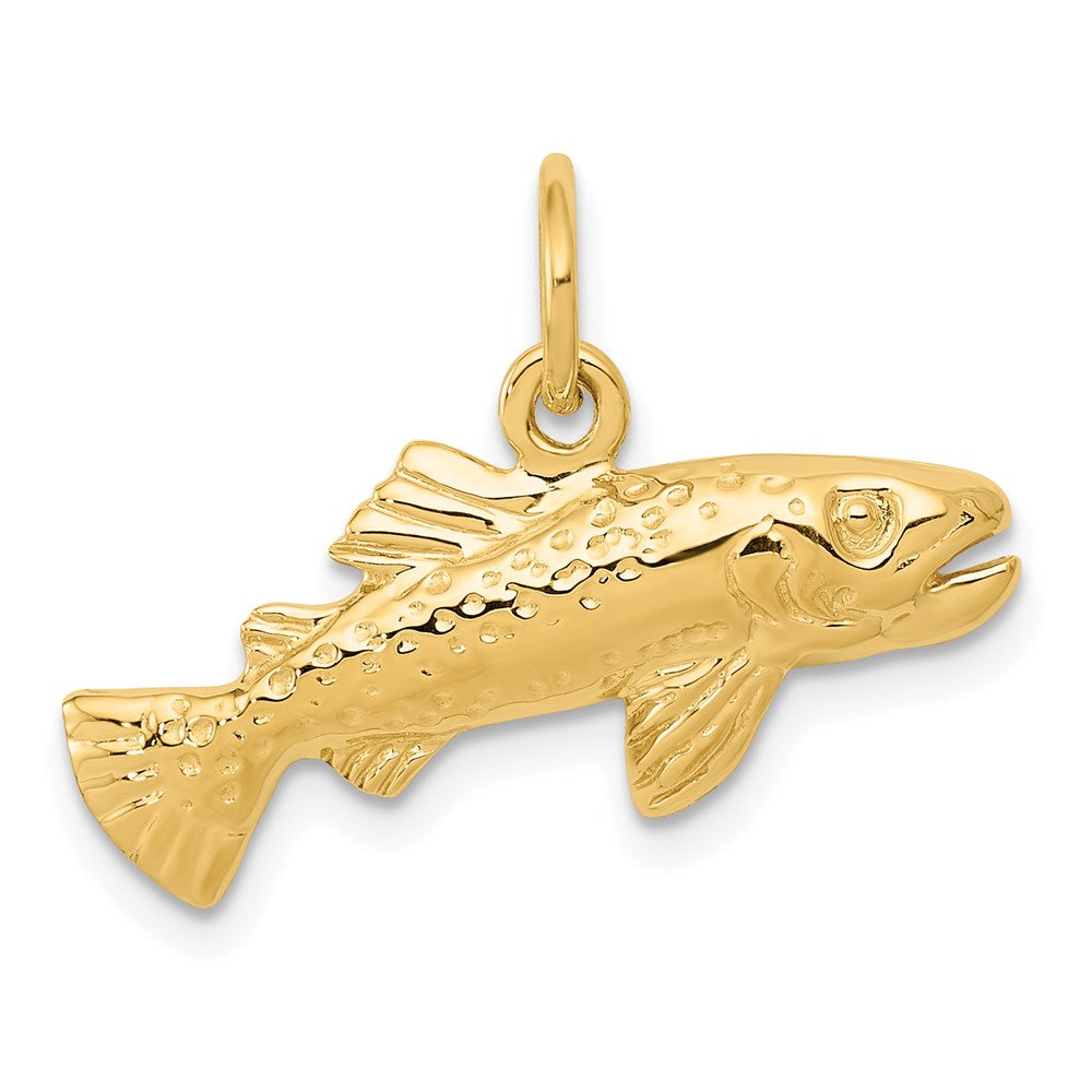 14K Gelbgold Fisch-Charm