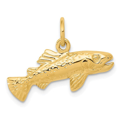 14K Gelbgold Fisch-Charm