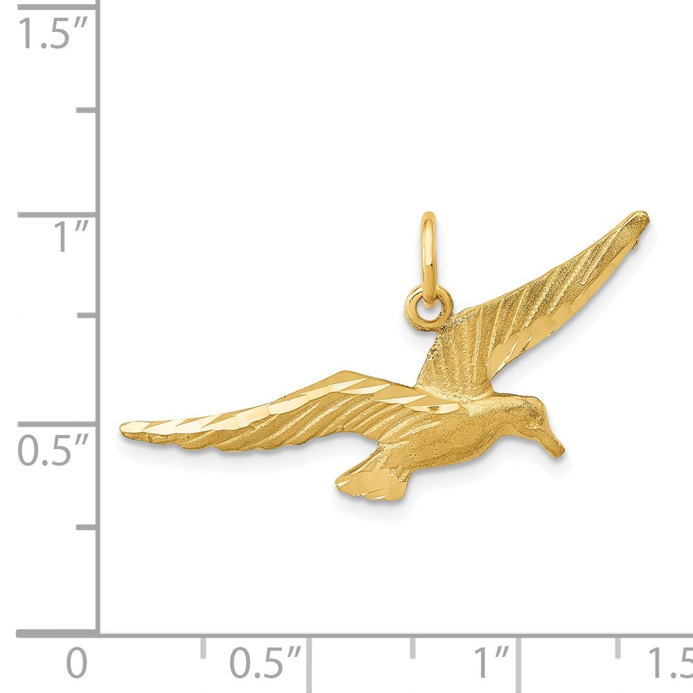 14K Gelbgold Seagull Charm