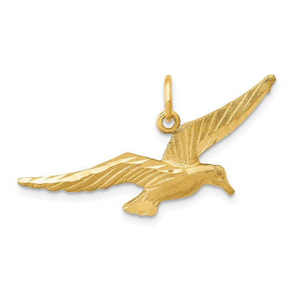 14K Gelbgold Seagull Charm