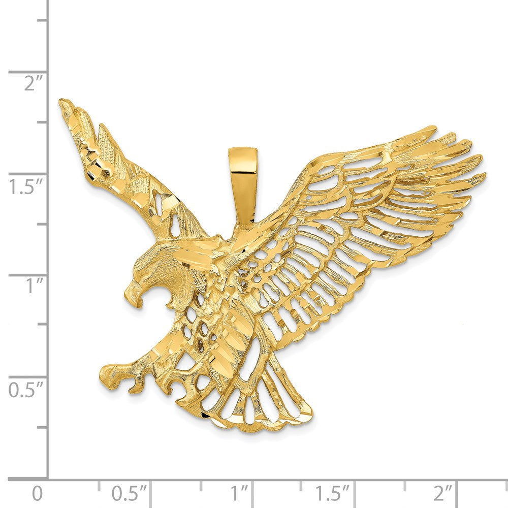 14K Gelbgold Groß Adler Charm