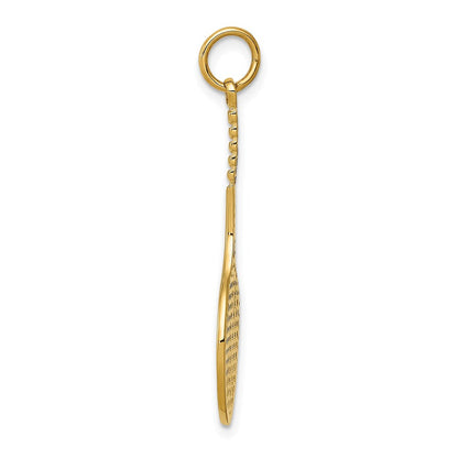 14K Gelbgold Tennis Schläger Charm