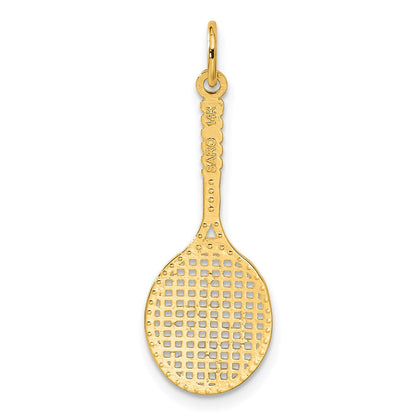 14K Gelbgold Tennis Schläger Charm