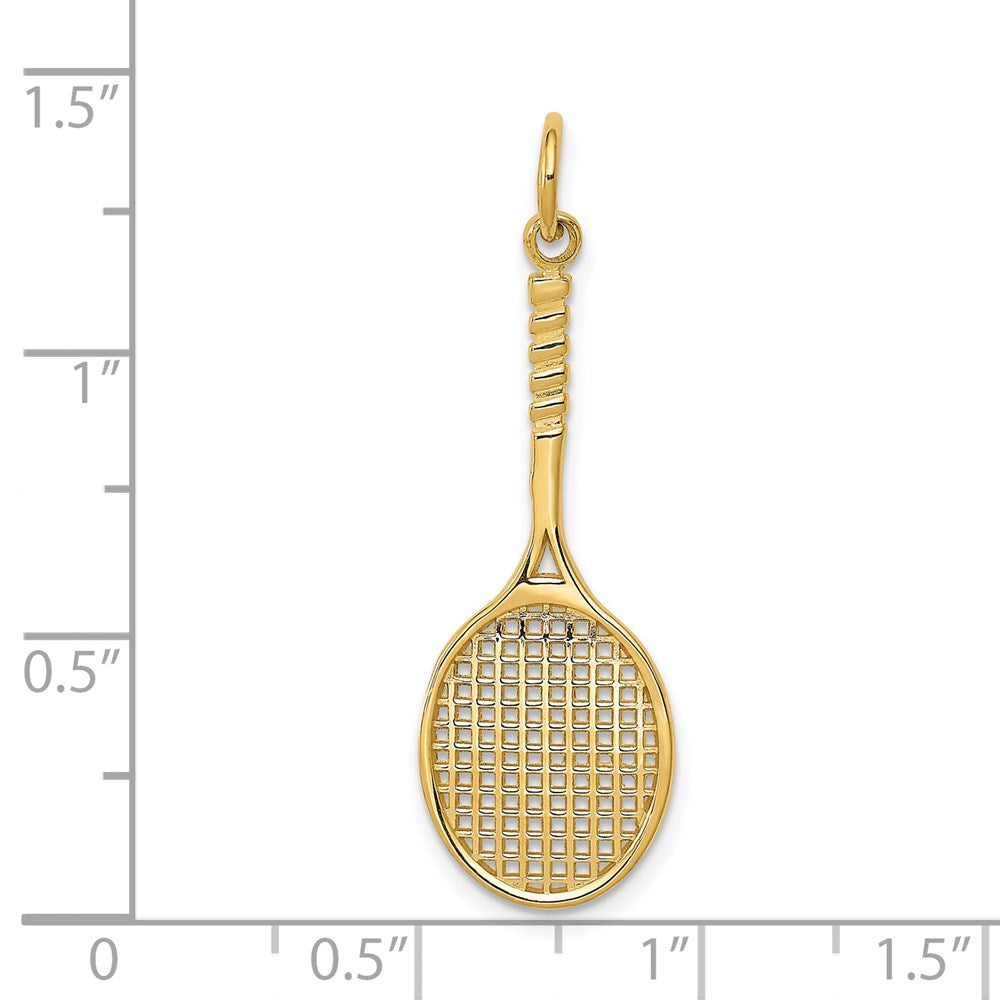 14K Gelbgold Tennis Schläger Charm