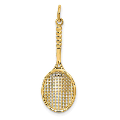 14K Gelbgold Tennis Schläger Charm