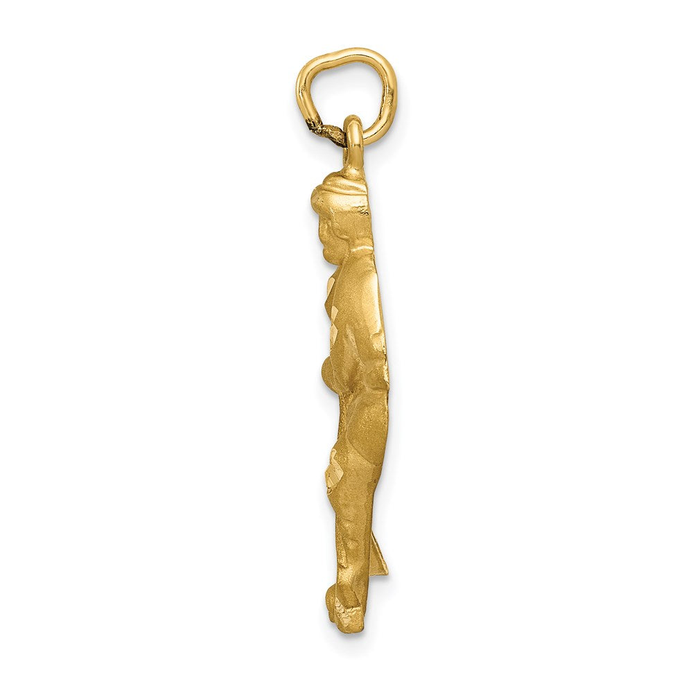 14K Gelbgold Eishockeyspieler-Charm