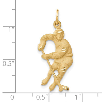14K Gelbgold Eishockeyspieler-Charm