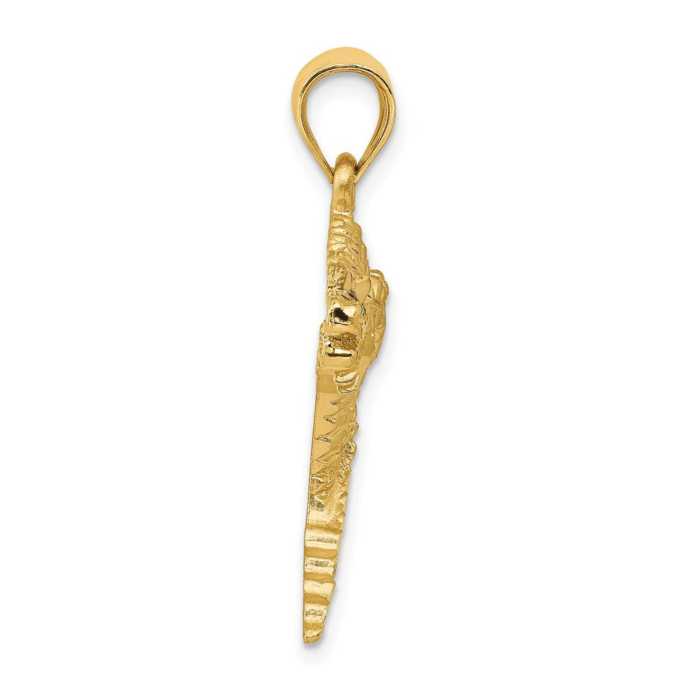 14K Gelbgold Alligator-Anhänger