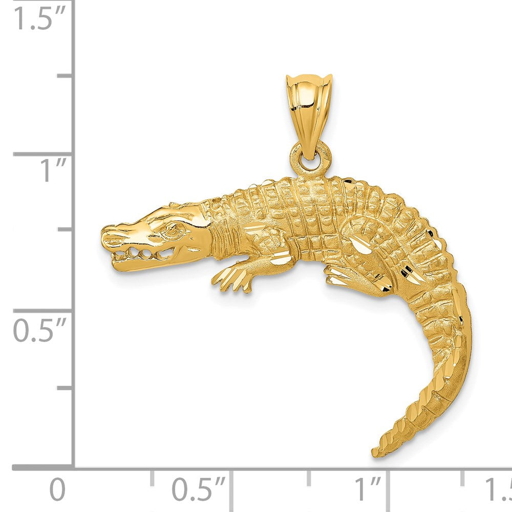 14K Gelbgold Alligator-Anhänger