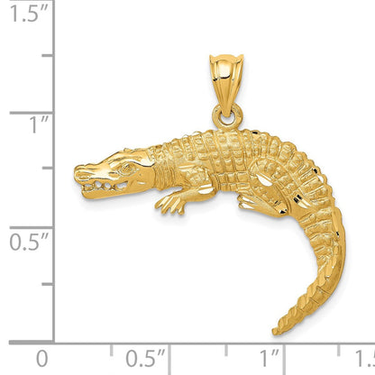 14K Gelbgold Alligator-Anhänger