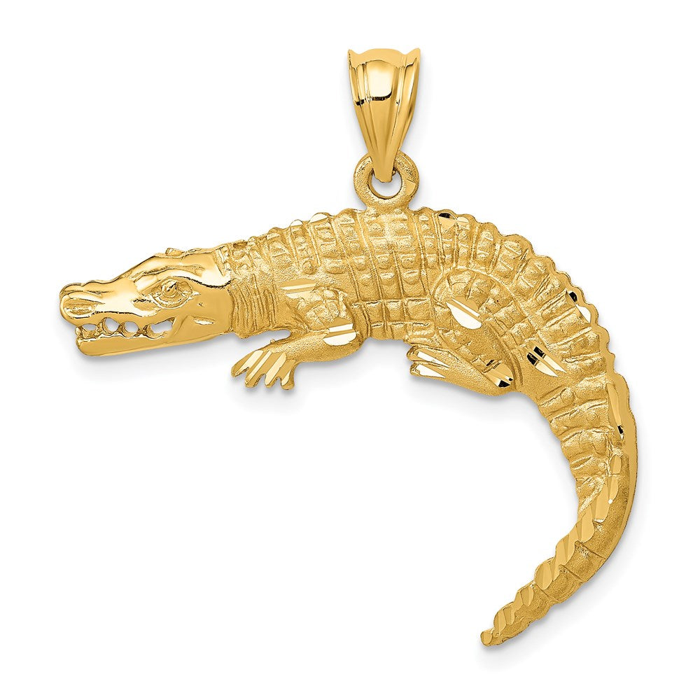 14K Gelbgold Alligator-Anhänger