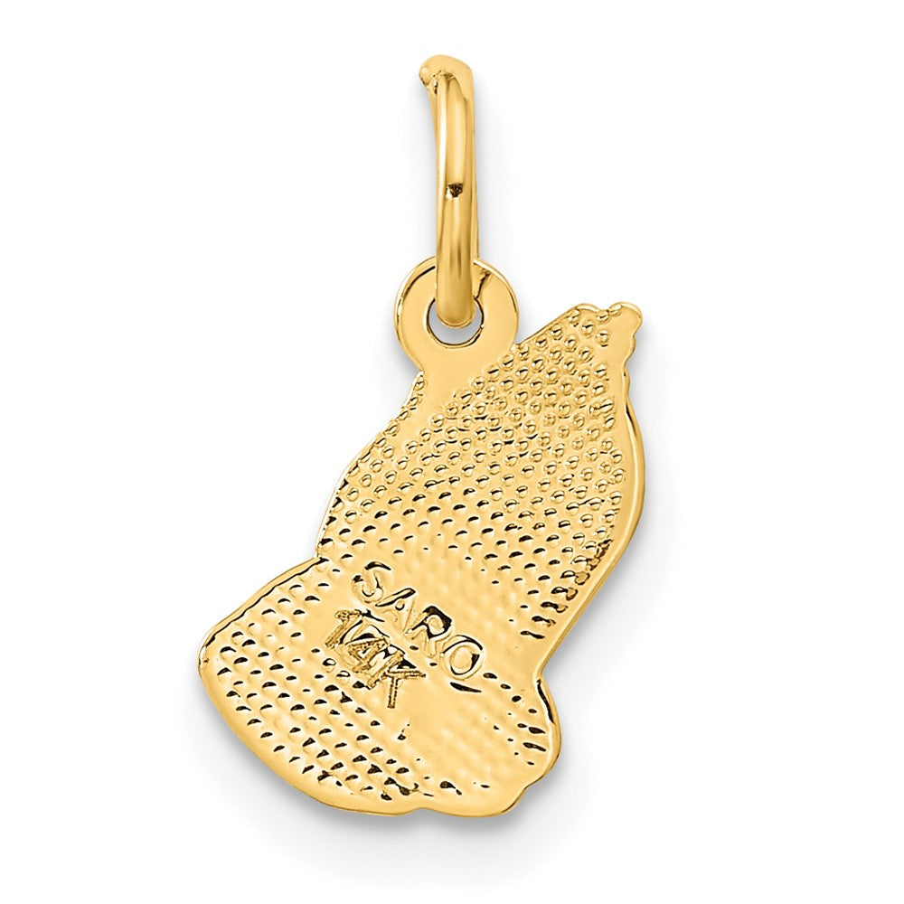 14K Gelbgold Betend Hands Charm