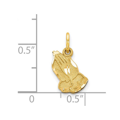 14K Gelbgold Betend Hands Charm