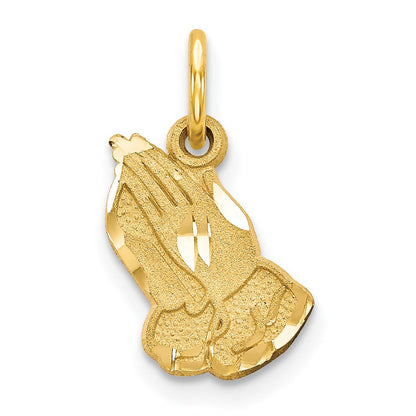 14K Gelbgold Betend Hands Charm