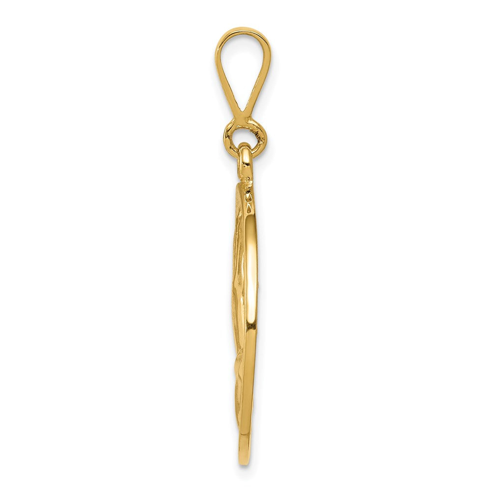 14K Gelbgold Anhänger „Betende Hände" mit Gelassenheitsgebet