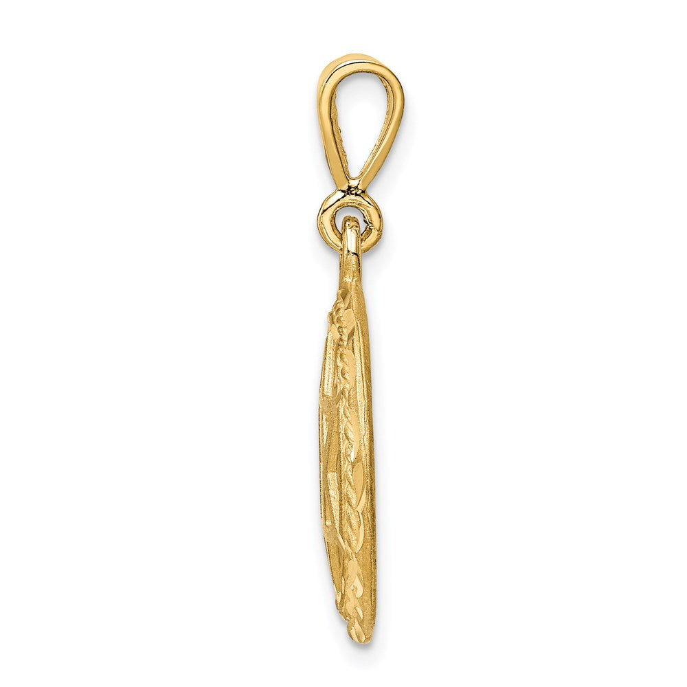 14K Gelbgold Davidstern-Charm