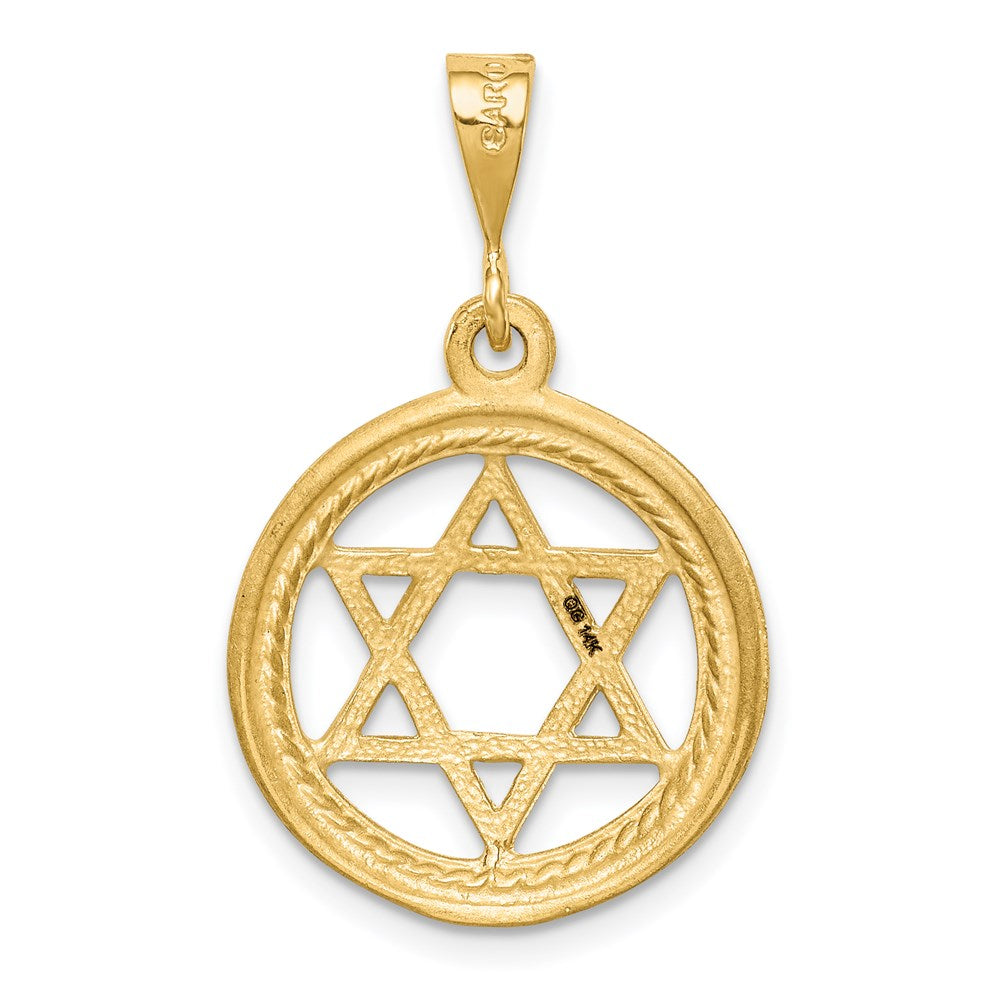 14K Gelbgold Davidstern-Charm