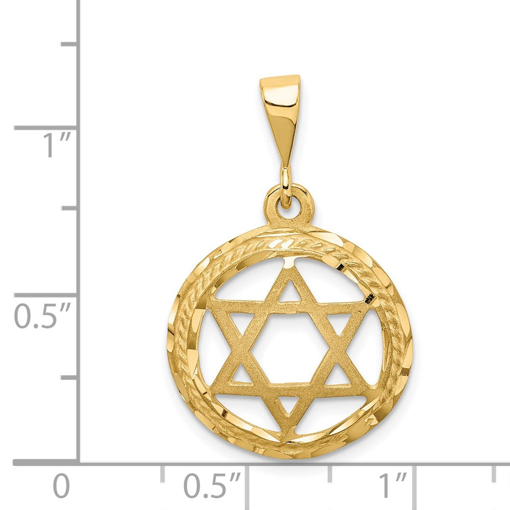 14K Gelbgold Davidstern-Charm