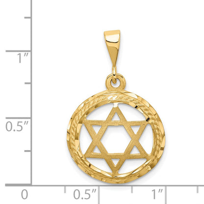 14K Gelbgold Davidstern-Charm