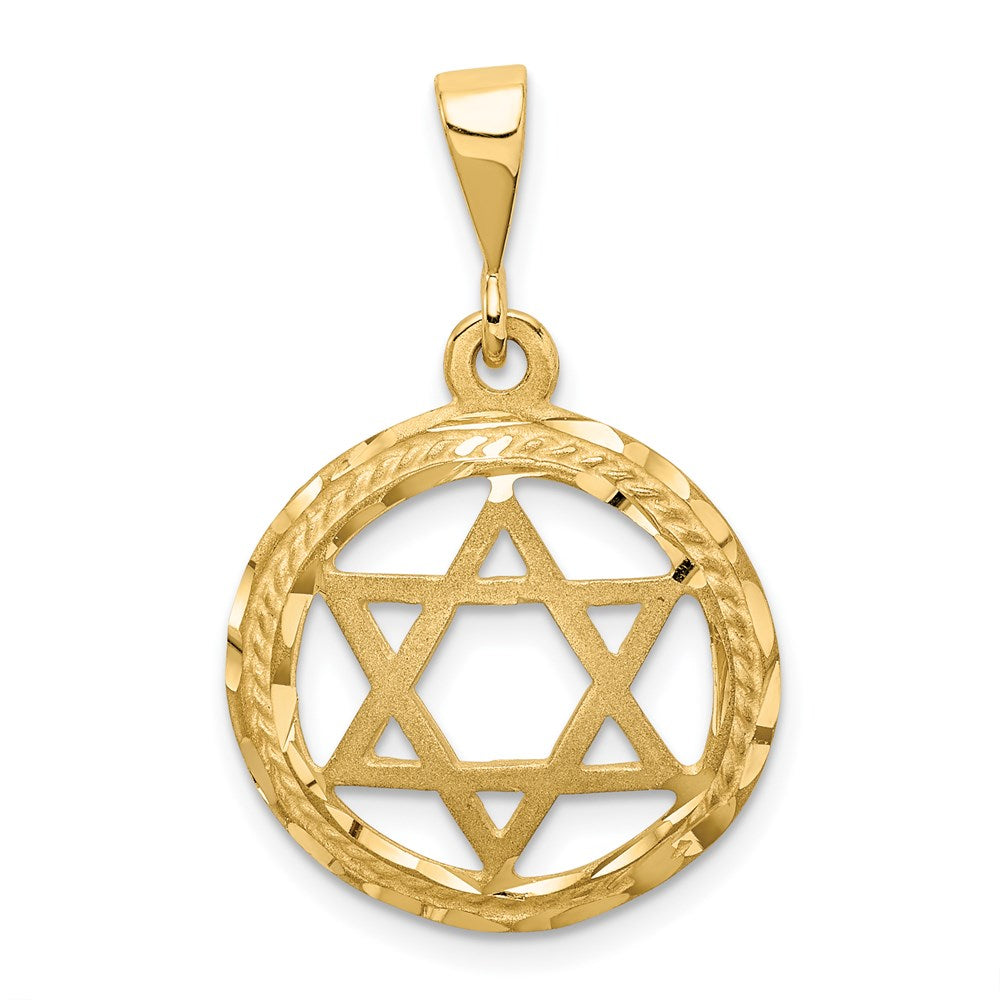 14K Gelbgold Davidstern-Charm