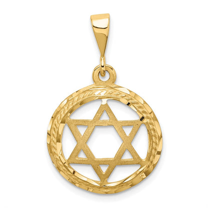 14K Gelbgold Davidstern-Charm