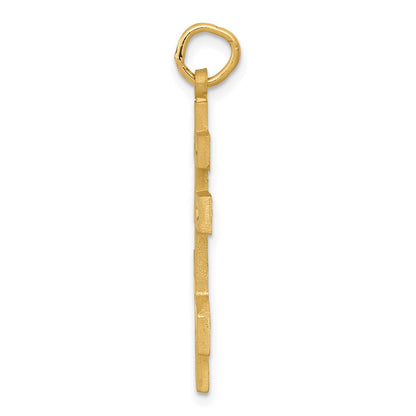 14K Gelbgold Orthodoxes Kreuz Anhänger
