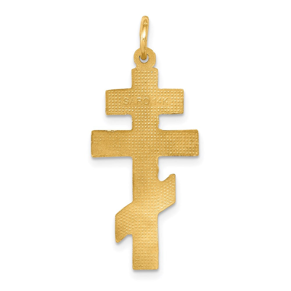 14K Gelbgold Orthodoxes Kreuz Anhänger