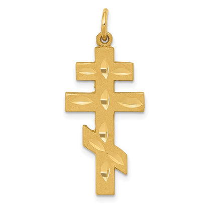14K Gelbgold Orthodoxes Kreuz Anhänger