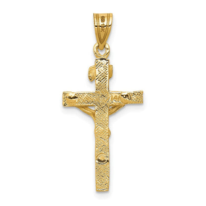 14K Gelbgold Inri Kruzifix Charm