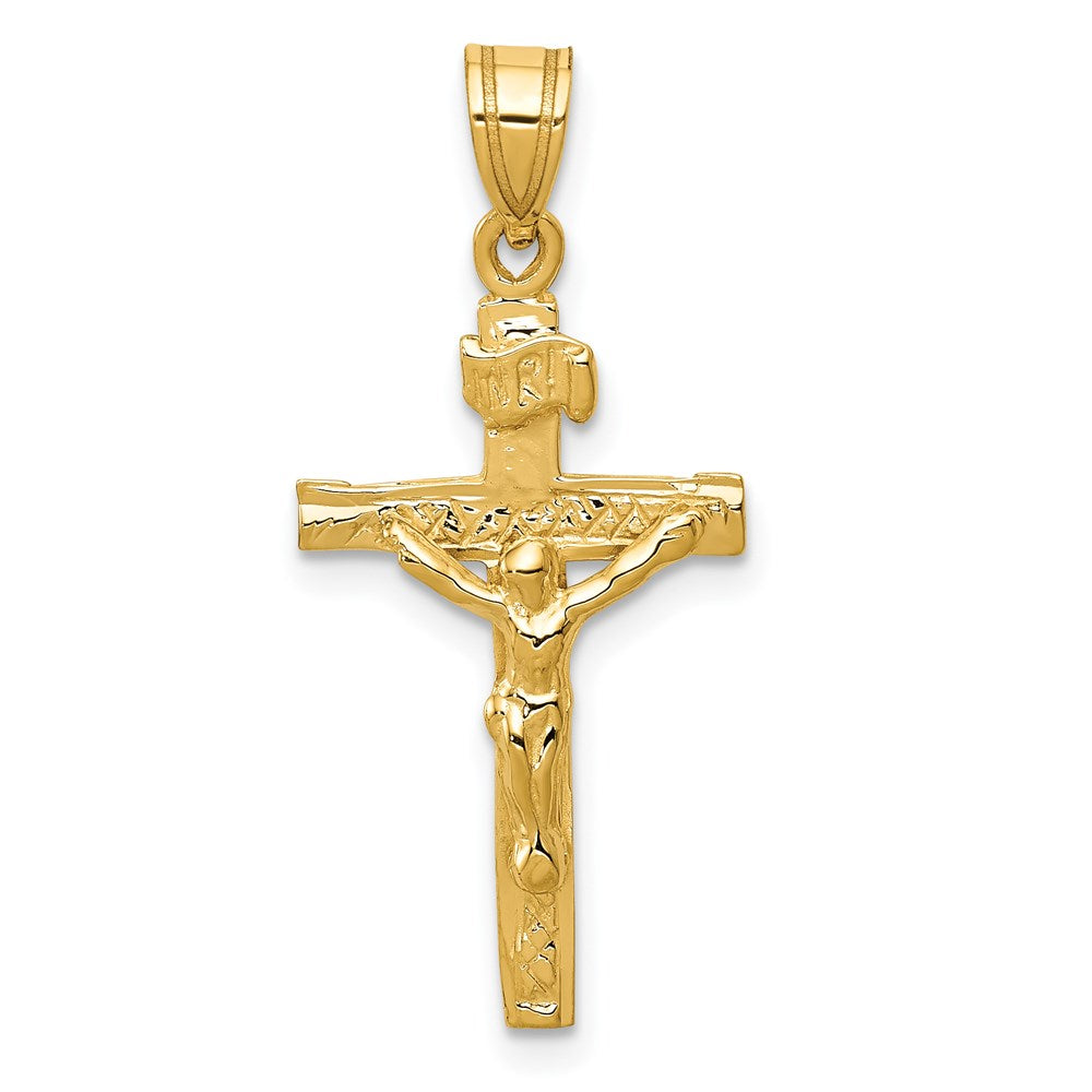 14K Gelbgold Inri Kruzifix Charm